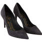 Dolce & Gabbana Elegant Gray Suede Stiletto Pumps