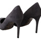 Dolce & Gabbana Elegant Gray Suede Stiletto Pumps