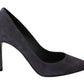 Dolce & Gabbana Elegant Gray Suede Stiletto Pumps