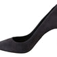 Dolce & Gabbana Elegant Gray Suede Stiletto Pumps