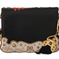 Dolce & Gabbana Chic Leather Lucia Shoulder Bag with Crystal Embellishments