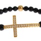 Nialaya Gold Plated Sterling Bracelet with CZ Diamond Cross