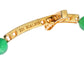 Nialaya Elegant Green Jade Bead & Gold Plated Bracelet