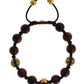 Nialaya Radiant Red Tiger Eye & CZ Gold Bracelet