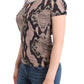 Cavalli Sleek Snake Print Crewneck T-Shirt