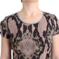 Cavalli Sleek Snake Print Crewneck T-Shirt