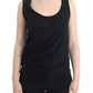 Cavalli Elegant Black Tank Top with Logo Detail