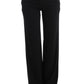 Cavalli Elegant Wide Leg Black Trousers