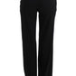 Cavalli Elegant Wide Leg Black Trousers