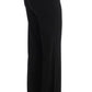 Cavalli Elegant Wide Leg Black Trousers