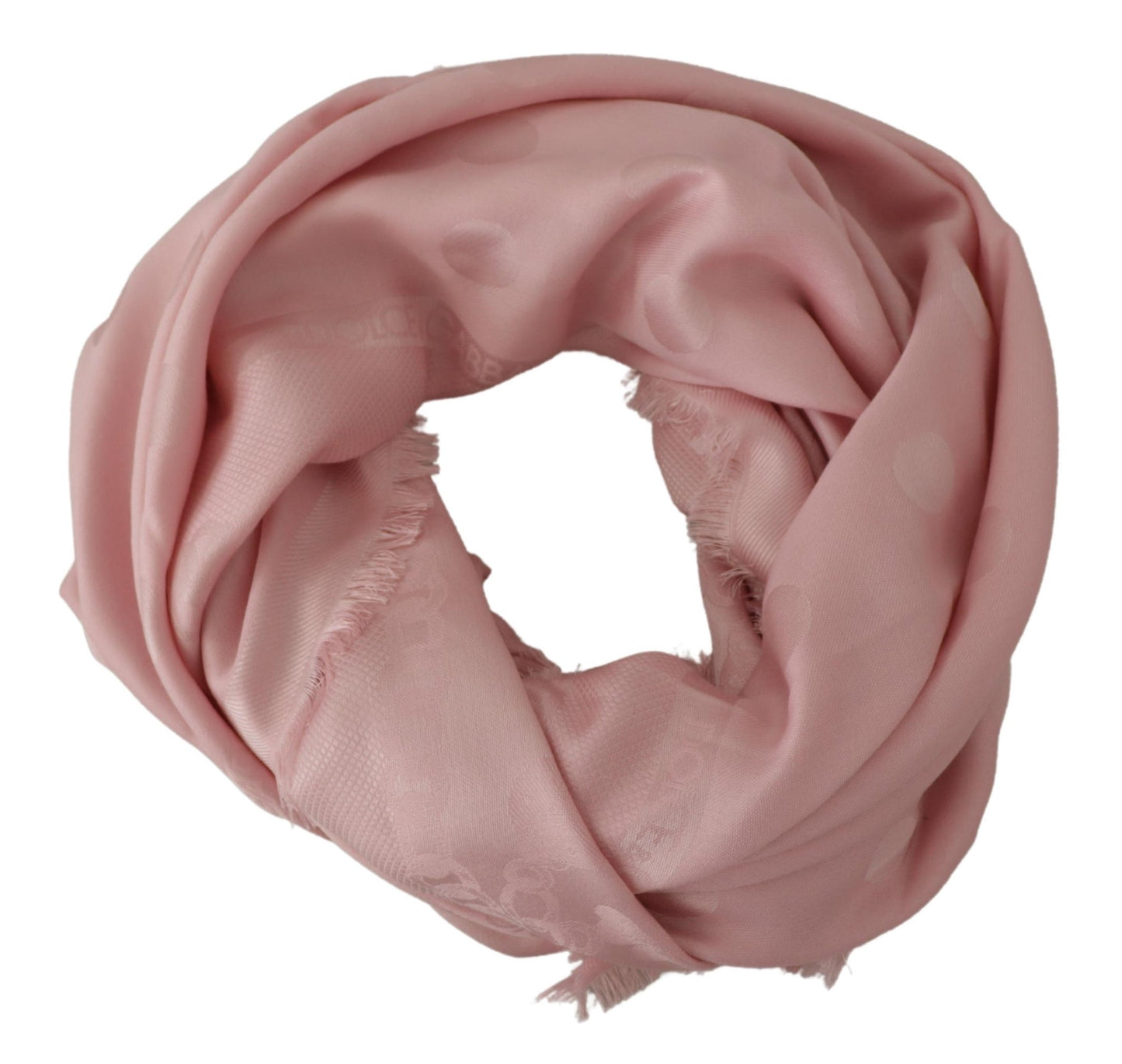 Dolce & Gabbana Elegant Pink Silk Blend Logo Scarf