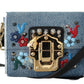 Dolce & Gabbana Elegant Blue & Black Lucia Crossbody Bag