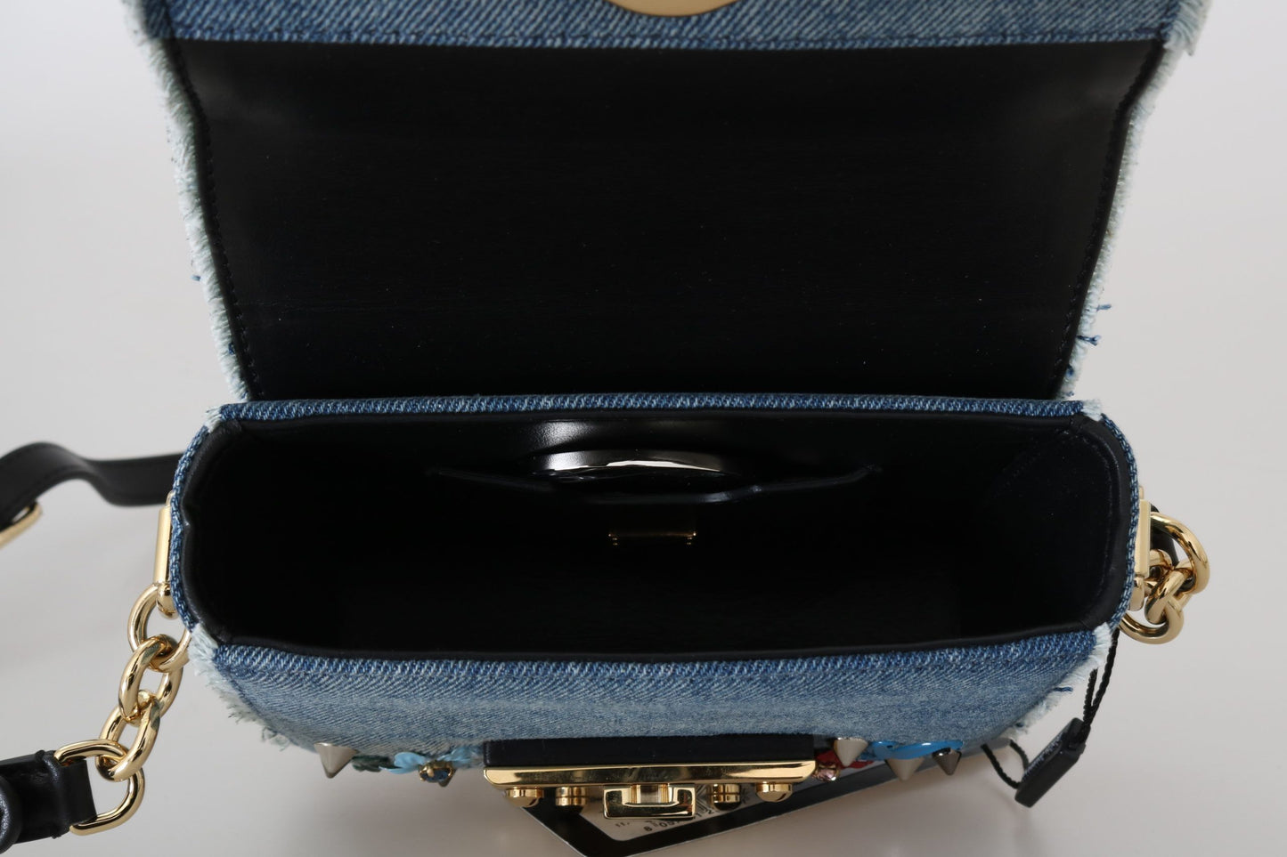 Dolce & Gabbana Elegant Blue & Black Lucia Crossbody Bag