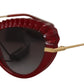 Dolce & Gabbana Chic Red Gradient Lens Sunglasses