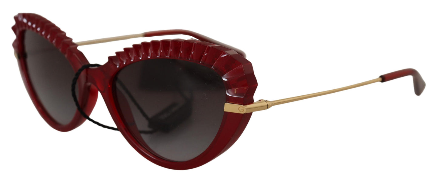 Dolce & Gabbana Chic Red Gradient Lens Sunglasses