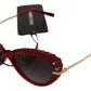 Dolce & Gabbana Chic Red Gradient Lens Sunglasses