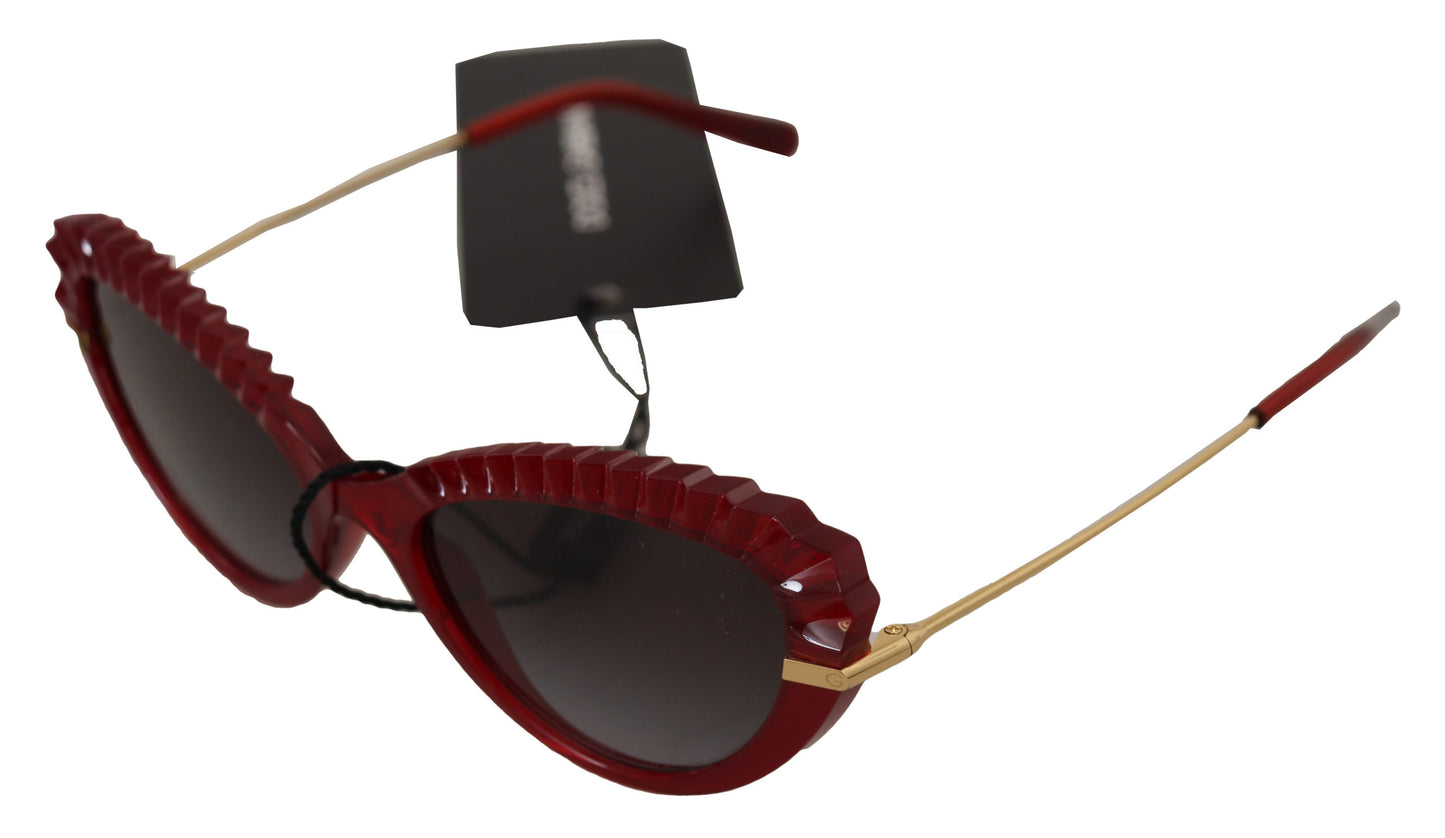 Dolce & Gabbana Chic Red Gradient Lens Sunglasses