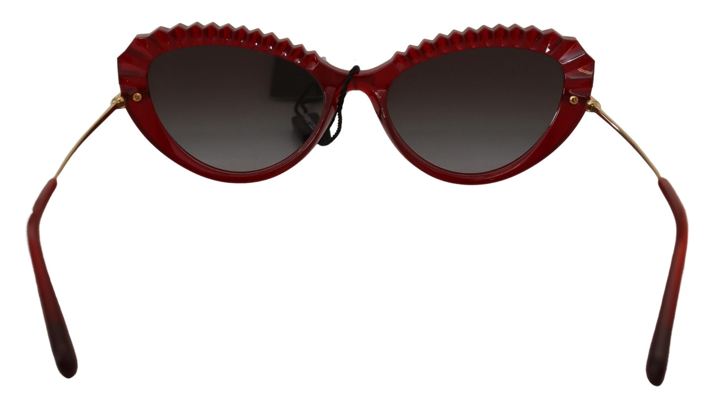 Dolce & Gabbana Chic Red Gradient Lens Sunglasses