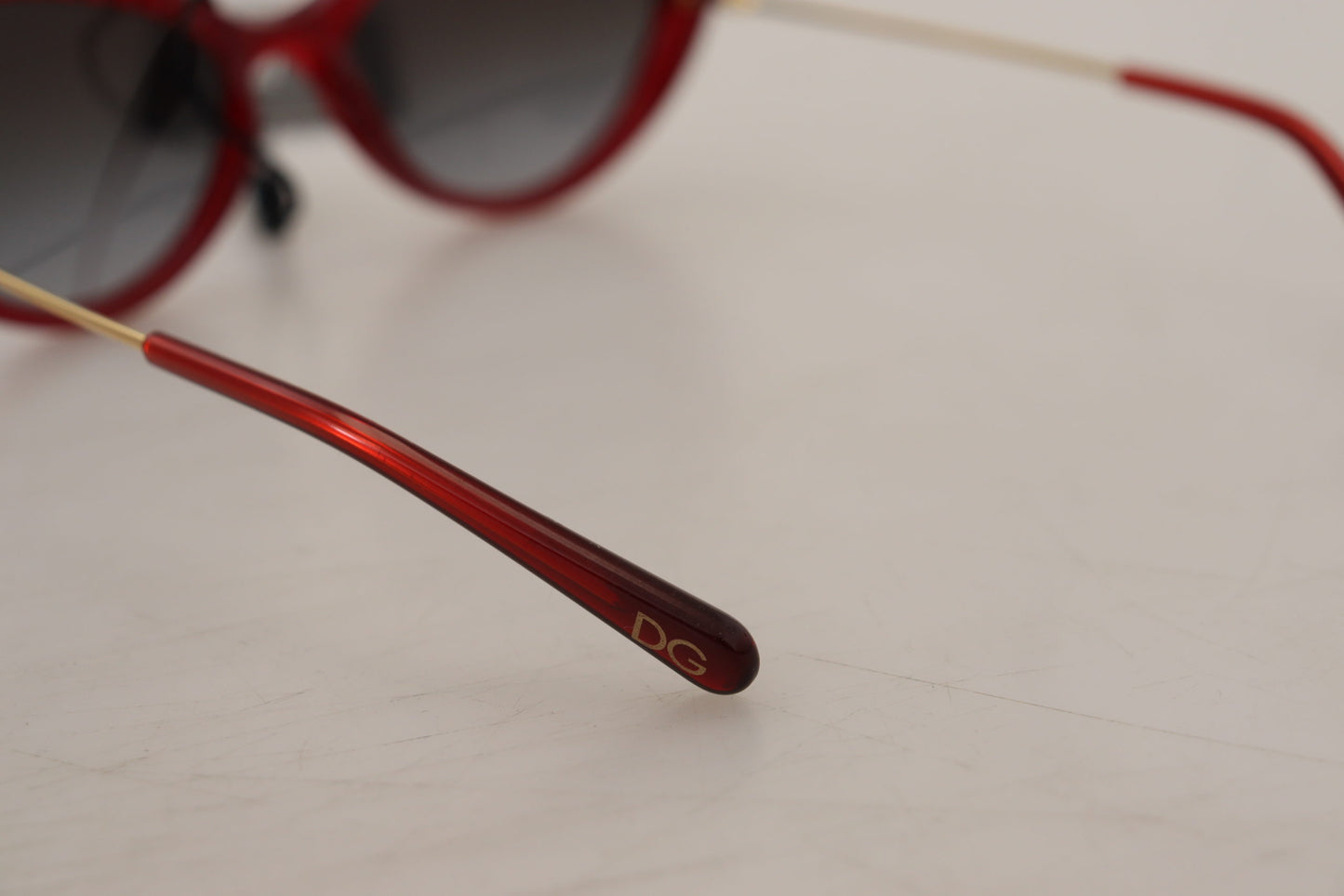 Dolce & Gabbana Chic Red Gradient Lens Sunglasses