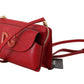 Dolce & Gabbana Elegant Crimson Crossbody Leather Bag