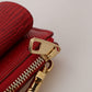 Dolce & Gabbana Elegant Crimson Crossbody Leather Bag