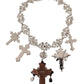 Dolce & Gabbana Elegant Multicolor Crystal Cross Necklace