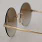 Dolce & Gabbana Vintage-Inspired Round Golden Sunglasses