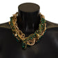 Dolce & Gabbana Opulent Gold Tone Crystal Statement Necklace