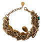 Dolce & Gabbana Opulent Gold Tone Crystal Statement Necklace