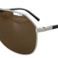 Dolce & Gabbana Chic Unisex Silver-Toned Summer Sunglasses