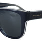 Dolce & Gabbana Chic Blue Acetate Designer Sunglasses