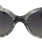 Dolce & Gabbana Chic Grey Acetate Designer Sunglasses