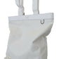 Dolce & Gabbana Elegant White Nylon Tote Bag with Leather Accents