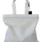 Dolce & Gabbana Elegant White Nylon Tote Bag with Leather Accents