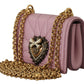 Dolce & Gabbana Elegant Pink Leather Micro Devotion Bag