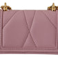 Dolce & Gabbana Elegant Pink Leather Micro Devotion Bag