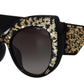 Dolce & Gabbana Butterfly Polarized Sequin Sunglasses