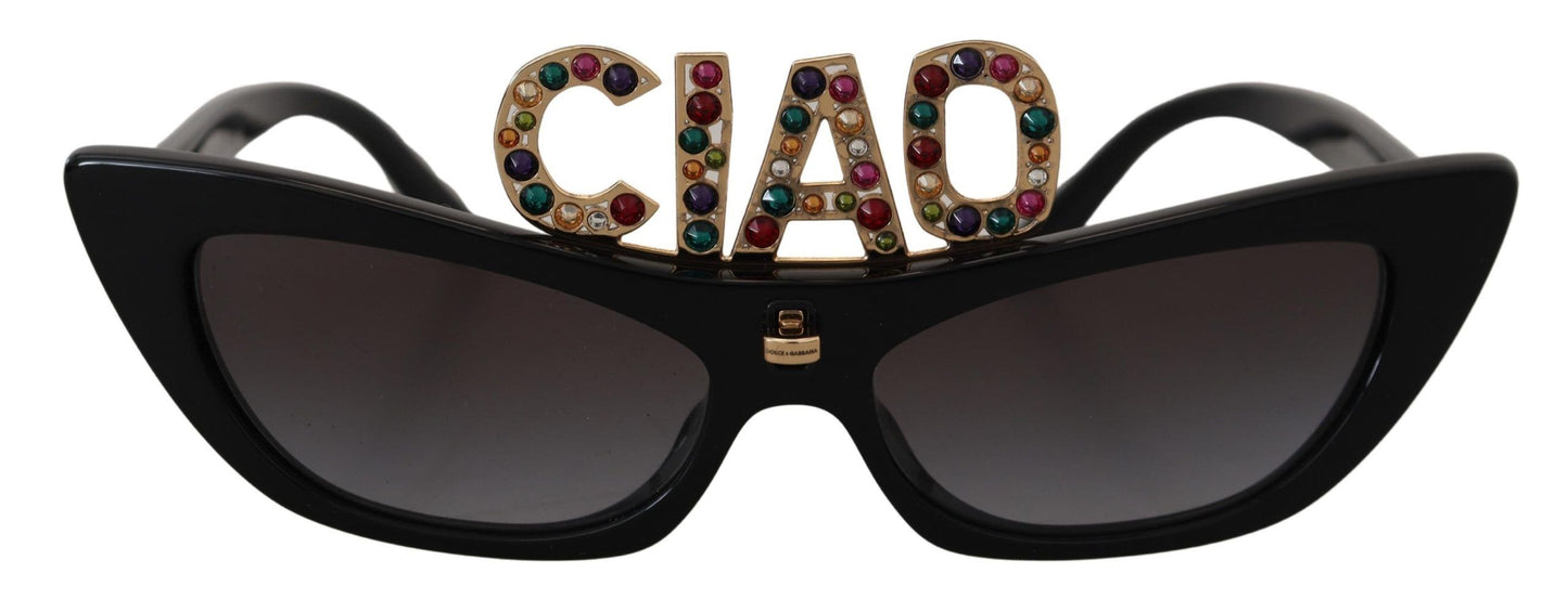 Dolce & Gabbana Chic Crystal-Embellished Cat Eye Sunglasses