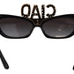 Dolce & Gabbana Chic Crystal-Embellished Cat Eye Sunglasses