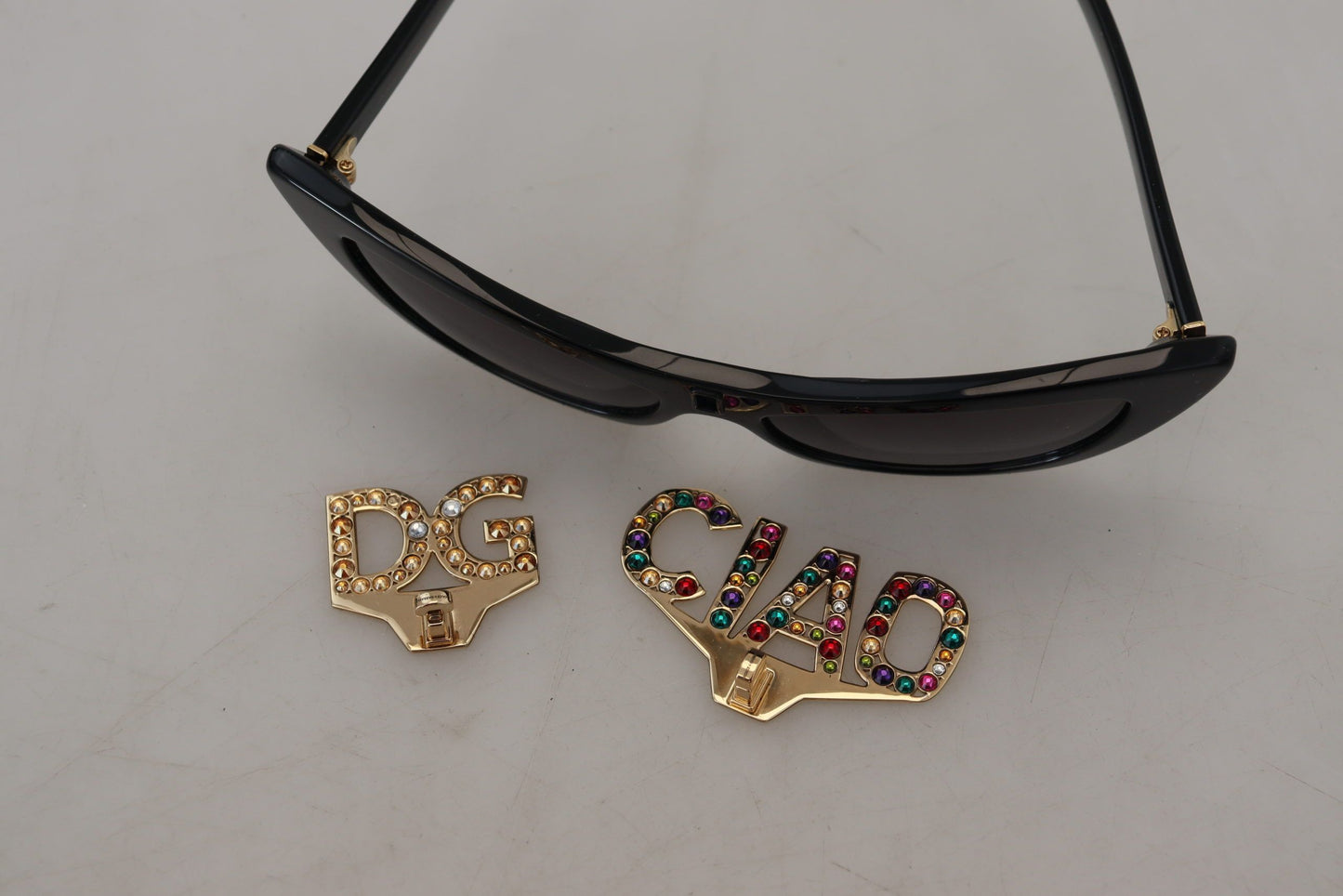 Dolce & Gabbana Chic Crystal-Embellished Cat Eye Sunglasses