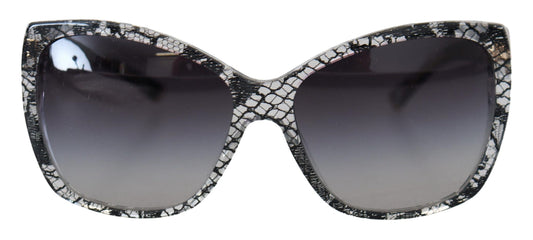 Dolce & Gabbana Chic White Lace Trimmed Sunglasses