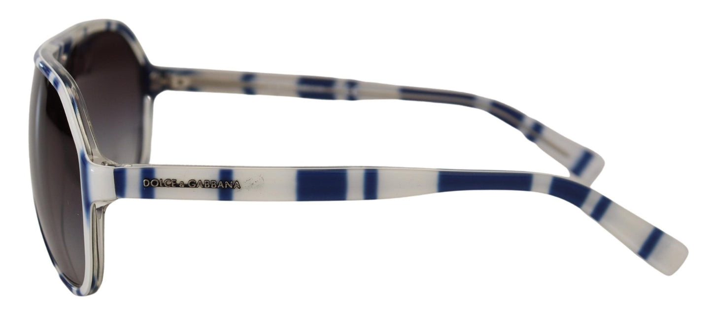 Dolce & Gabbana Elegant Blue and White Designer Sunglasses