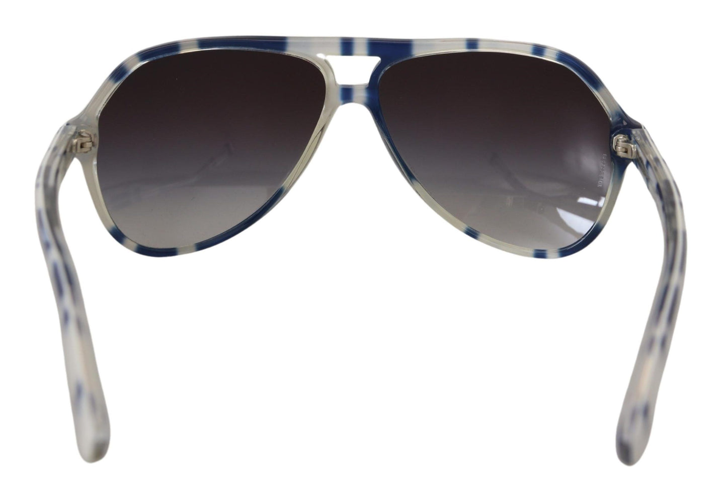 Dolce & Gabbana Elegant Blue and White Designer Sunglasses