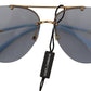 Dolce & Gabbana Chic Pilot Azure Lens Sunglasses