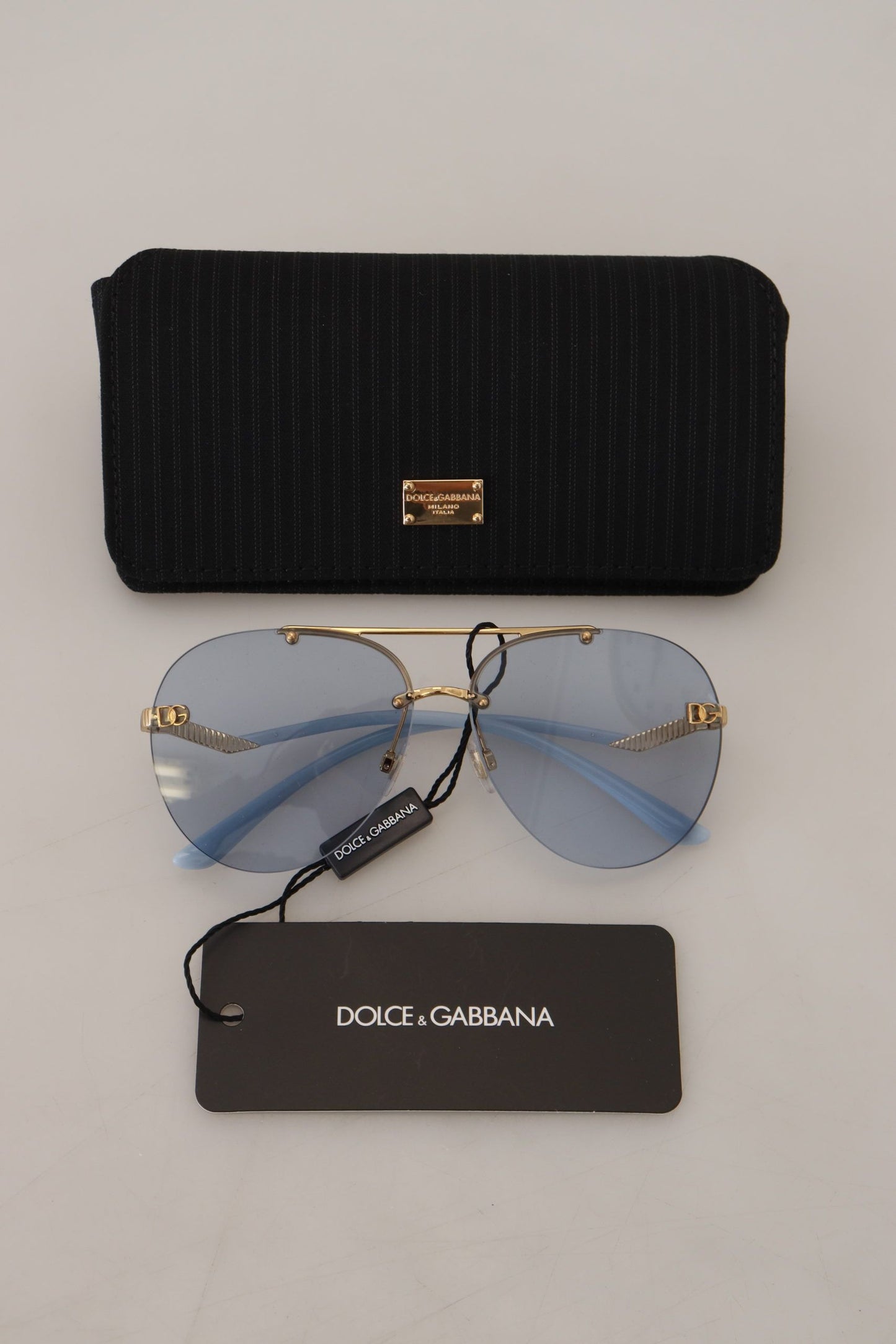 Dolce & Gabbana Chic Pilot Azure Lens Sunglasses