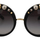 Dolce & Gabbana Elegant Round Embellished Sunglasses