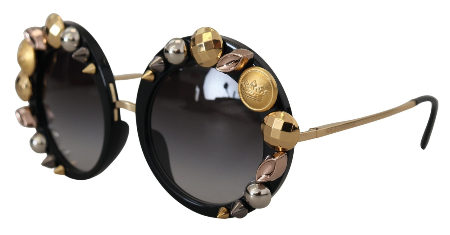 Dolce & Gabbana Elegant Round Embellished Sunglasses