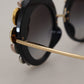 Dolce & Gabbana Elegant Round Embellished Sunglasses