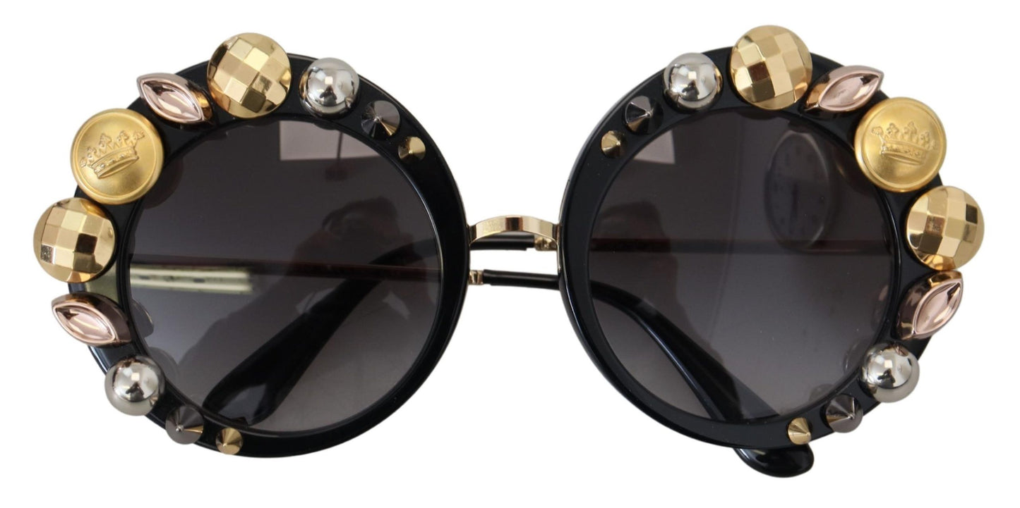 Dolce & Gabbana Elegant Round Embellished Sunglasses