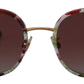 Dolce & Gabbana Elegant Round Floral Sunglasses for Women